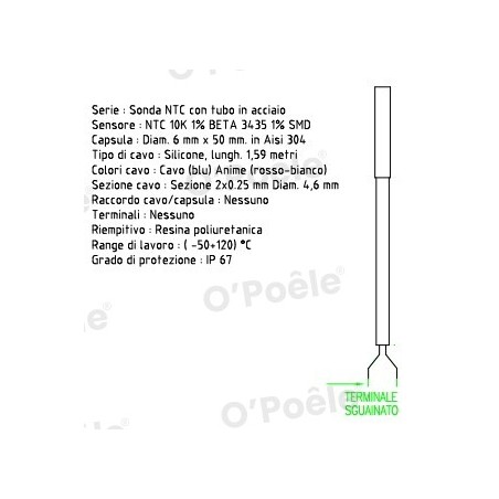 100mm - Type 2M PT100 - Sonde De Température Pour Thermocouple M8