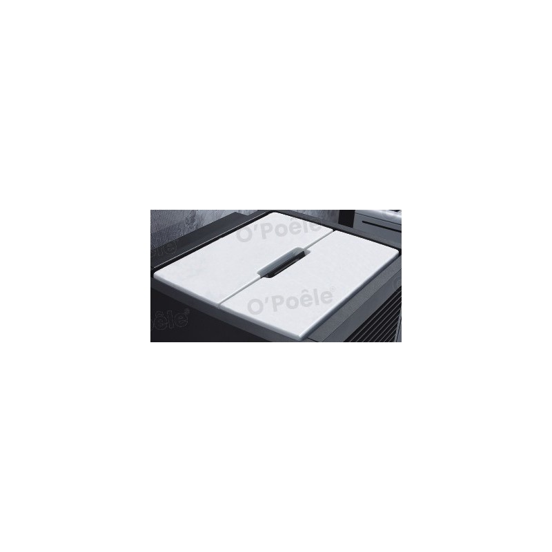 Dessus posterieur en céramique white (Couvercle réservoir pellet) - Réf: 41250908150