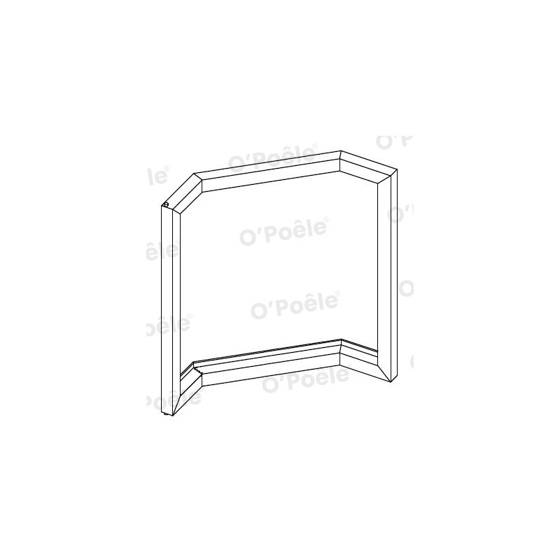 Cadre porte finition laquée noire - Réf: 42020911