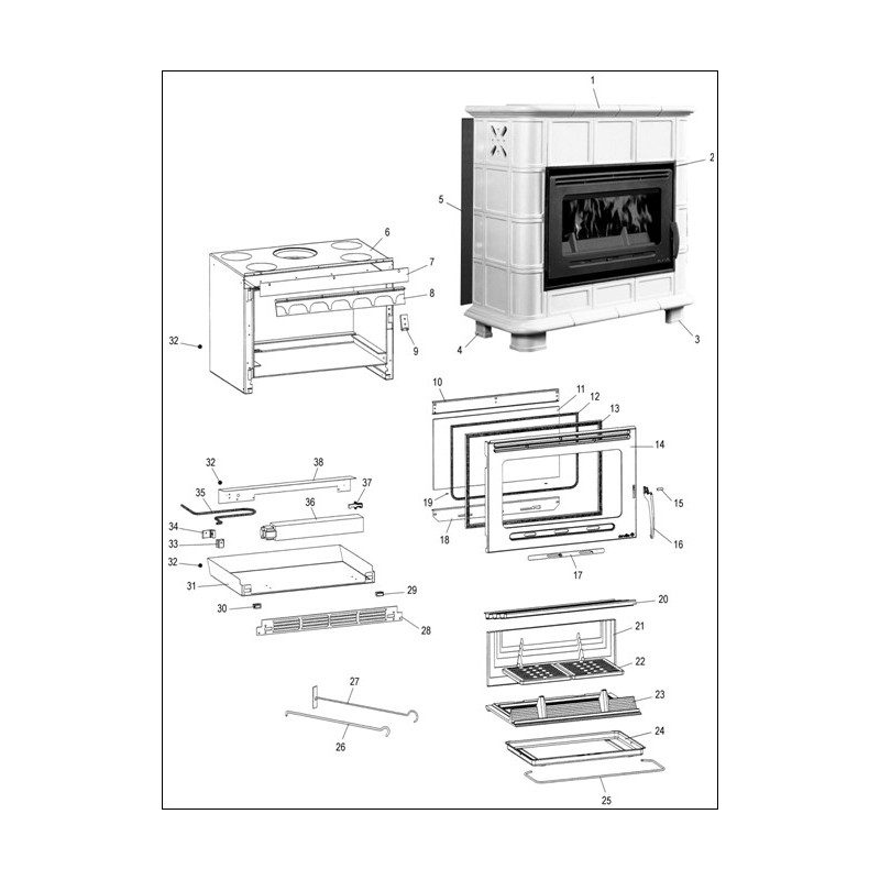 Cordon d'alimentation pour poêle électrique à 3 broches cordon d