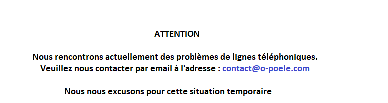 message problème telephonique